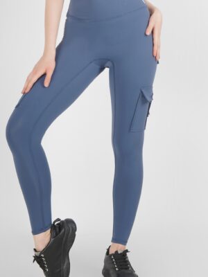 High Waist Out pocket yoga cargo joggers Workout gym booty scrunched butt Leggings push up leggings